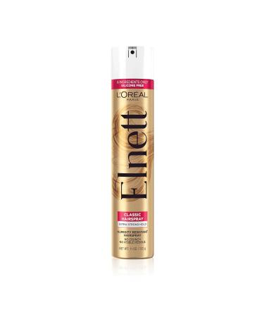 L'Oreal Paris Elnett Satin Extra Strong Hold Hairspray Color Treated Hair - 11 Ounce