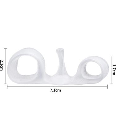 Soft Silicone Hallux Valgus Orthosis | Toe Overlap Correction Pads for Foot Pain Relief - Unisex White - Buy Online on GoSupps.com