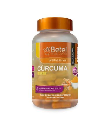 Betel Natural Premium Curcuma Turmeric Capsules 1500 mg per Serving - 90 Capsules