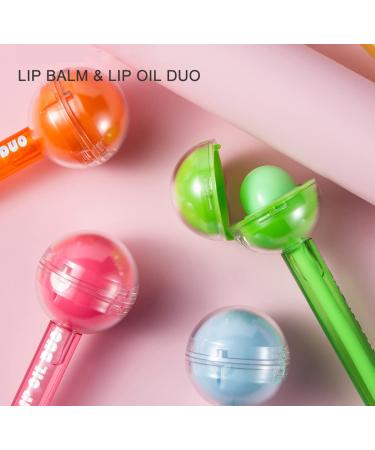 AKARY Lip Gloss and Lip Balm Combo - Lollipop Chamele Lipgloss, Chapstick and Lip Oil Duo - Moisturizing Jelly Lip Glaze for Women and Girls (Blue) - Buy Online on GoSupps.com
