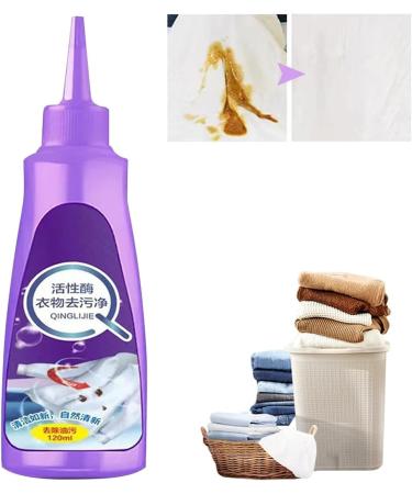 High Purple Bottle Active Enzyme Laundry Detergent - Stain Remover for White Shirts | Coffee Mud Grease & Oil - 1PC - Buy Online on GoSupps.com