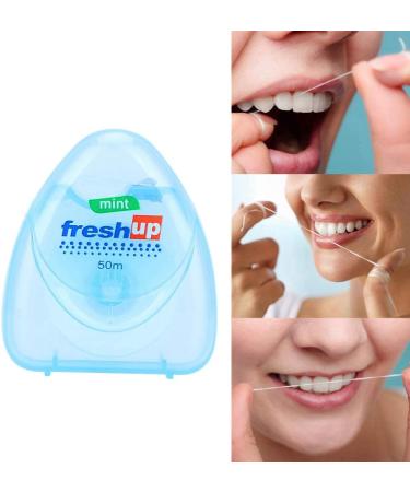 50m Micro-Wax Mint Flavor Dental Floss - High Strength & Ultra Fine for Soft Clean Teeth - Durable & Easy to Use - Buy Online on GoSupps.com