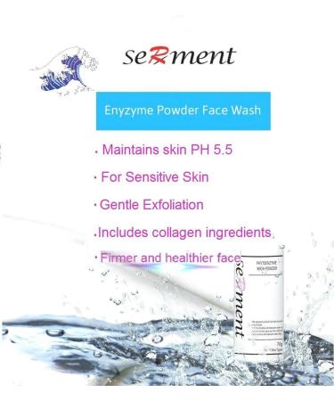 Korean Cosmetics Serment Enzyme Acne Face Wash Powder | Exfoliating Hypoallergenic Cleanser with Collagen Boost & Vitamin E for Sensitive Skin | Pore Purifying Acne Prevention - Buy Online on GoSupps.com