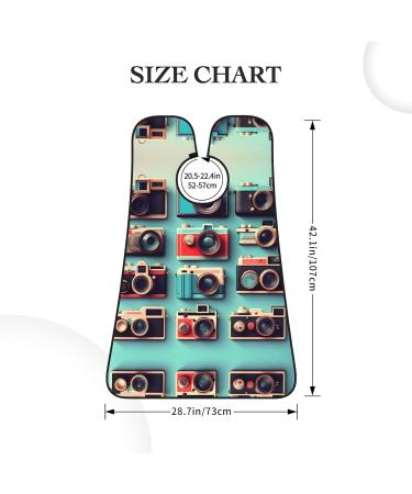 Retro Cool Camera Collection Beard Bib Apron for Men | Beard Hair Catcher & Shaving Cape | Black Beard Trimming Cloth - Buy Online on GoSupps.com