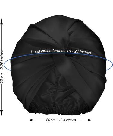 Satin Silk Bonnet for Sleeping | Anti-Frizz Hair Wrap | Elastic Adjustable Band | Protect Natural Hair | High Fashion Design - Buy Online on GoSupps.com