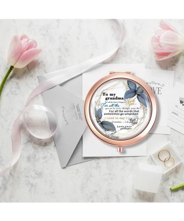 Z-Crange Grandma Birthday Gifts: I Love You Grandma Rose Gold Compact Travel Mirror - Buy Online on GoSupps.com