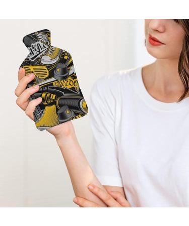 Plush Hot Water Bottle with Cover - Hand Warmer for Adults & Kids | 26.5x15.3cm | Shop Internationally - Buy Online on GoSupps.com