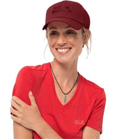 Jack Wolfskin Unisex Baseball Cap - One Size Red Maroon | International Shipping Available - Buy Online on GoSupps.com