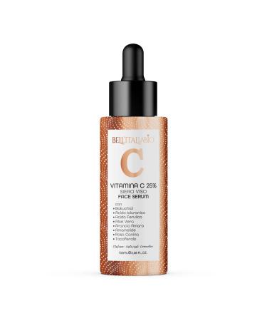 S rum Visage Vitamine C 100ml - Bell'Italiabio | Anti Taches Anti-rides Blanchissant | Acide Hyaluronique Bakuchiol Aloe Vera | Hydratant Naturel Fabriqu en Italie