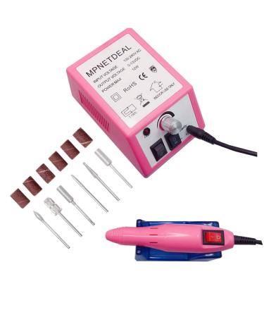MPNETDEAL Efile Nail File Machine Electric Nail Drill Set Kit for Acrylic Nails Gel Nail Art Salon Use or Home use(Pink SetB)