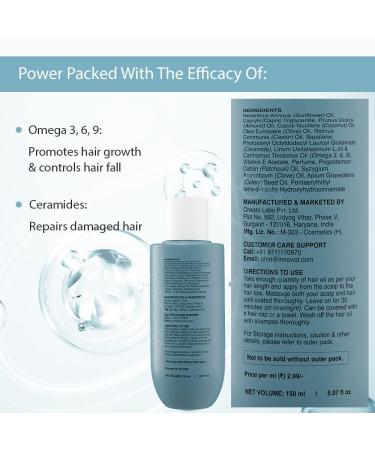 Buy Hair Growth Oil - Deep Nourishment with Coconut Almond Olive & Castor Oil | Strengthen & Smooth Hair | Anti Hairfall & Frizz | 150ml for Men & Women - Buy Online on GoSupps.com