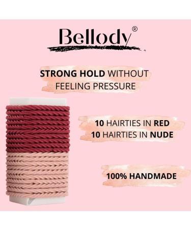 Bellody Minis - Small Hair Ties for Stylish Braids | 20 Pieces in Rose/Red | Women's Hair Accessories - Buy Online on GoSupps.com