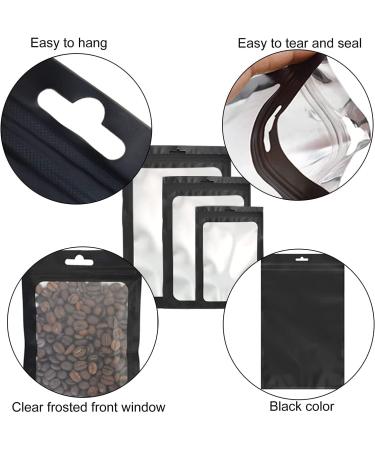 300 Pack Resealable Mylar Bags - Food Storage Smell Proof Bags with Front Window - Variety Sizes Pack for Snacks, Cookies, Jewelry - Black (3x4.7, 4x6, 4.7x7.9) - Buy Online on GoSupps.com