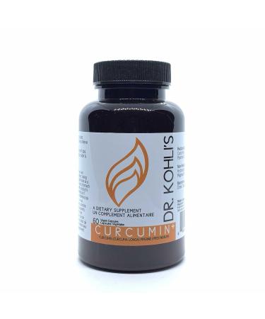 Extra Strength Turmeric Curcumin Vegan Capsules with w/Piperine (Black Pepper) Dr. Kohli s Anti-Inflammatory Joint Pain Relief Made in Canada Antioxidant Rich 60 Capsules