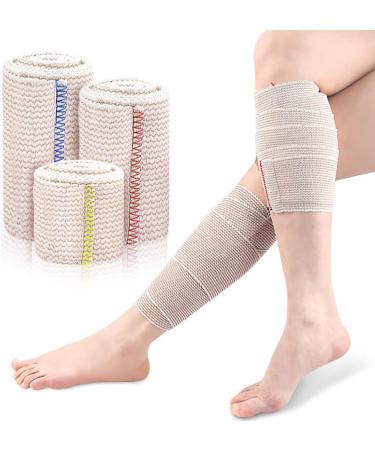 FOMIYES Compression Non-Stick Wraps - 3 Rolls for Wounds Waist Trainer Knee Head Joint & Leg Support - Comfortable Cotton & Spandex - Buy Online on GoSupps.com