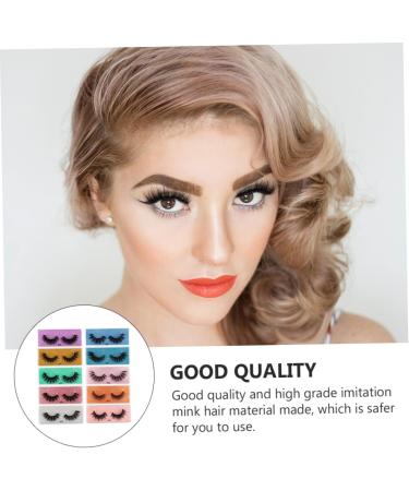 FRCOLOR 10 Pairs False Eyelashes Eyelash Lash Cosmetics Make up Accessories Girls' Accessories Makeup Accessories Trendy Makeup Beauty Makeup Eyelashes Princess Style Imitation 3d - Buy Online on GoSupps.com