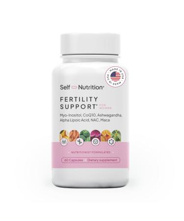 SELF NUTRITION Fertility Support for Women | Conception for Her Coenzyme Q10 Ashwagandha Myo-Inositol & More| Support Cycle Regularity & Ovulation| Vegan Non-GMO USA Made-60 Capsules
