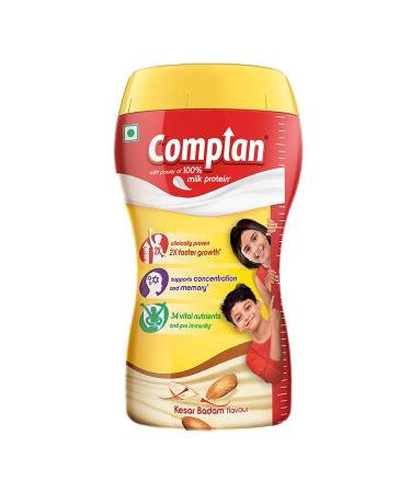 Complan Nutrition and Health Drink Kesar Badam 500gm (Jar) Kesar 500 g (Pack of 1)