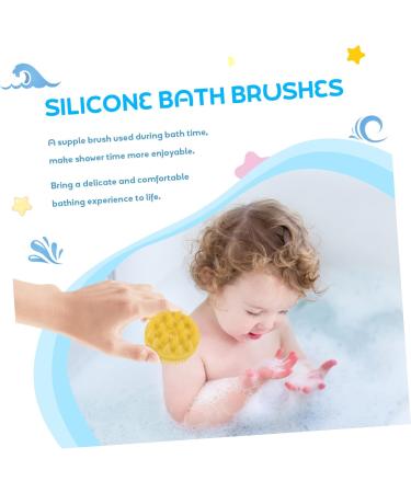 Buy Healeved Silicone Shampoo Brush - Double-Sided Exfoliating Loofah Scrubber for Adults & Kids | Massage Tool for Scalp & Body | 7x7cm Yellow - International Shipping Available - Buy Online on GoSupps.com