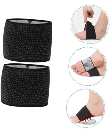 FOMIYES Comfortable Flatfoot Sleeve - Washable Arch Support & Breathable Foot Pads for Flatfoot - Convenient Black Foot Support (11.6x6cm) - International Shipping Available - Buy Online on GoSupps.com