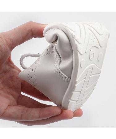 Baby Boys Girls PU Leather Anti-Slip Shoes 6-9 Months - White - Buy Online on GoSupps.com