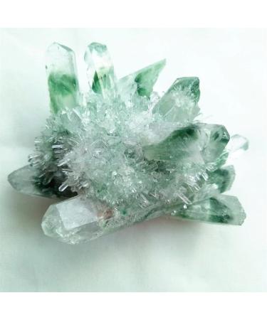 Crystal Rough Crystal 250g Green Ghost Cluster Crystal Stone Clear Quartz Crystal Cluster Natural Ghost Quartz Cluster Specimen Suitable for Home Office Decoration - Buy Online on GoSupps.com