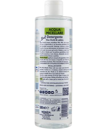  Milmil Mil Mil Micellar Cleansing Water for Face and Eyes 3-in-1 Action Cleanses and Hydrates the Skin 3 x 500 ml - Buy Online on GoSupps.com