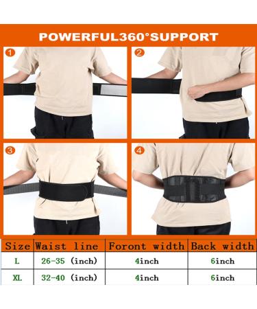 Back Brace for Lower Back Pain Relief - Self-Heating Support Belt for Men & Women - X-Large Lumbar Protection - Buy Online on GoSupps.com