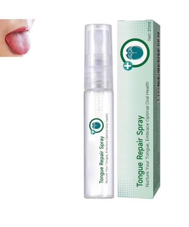 Spray de r paration de la langue vaporisation de la langue fissur e r paration du rev tement de langues blanches pour soulager le sec rafra chit rapidement votre souffle (1pc)
