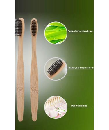 Suicra Natural Toothbrushes 10-Pack | Eco-Friendly Wooden Toothbrushes with Soft Bristles for Gentle Oral Care - Buy Online on GoSupps.com