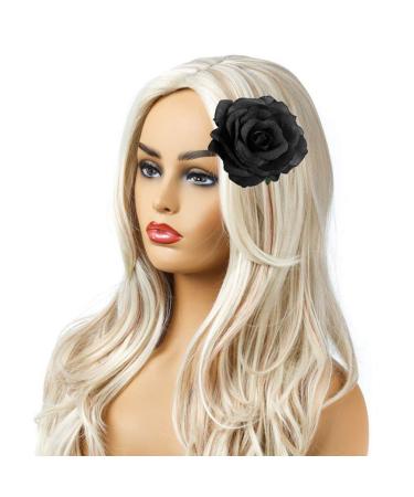 5Pcs Rose Hair Clips - Black Bridal Hairpins & Fabric Accessories for Weddings - Buy Online on GoSupps.com