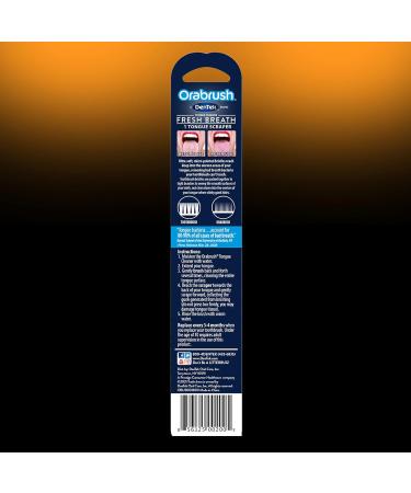 Orabrush Tongue Cleaner - Fight Bad Breath with 1 Piece (2 Count) in Blue or Orange - International Shipping Available - Buy Online on GoSupps.com