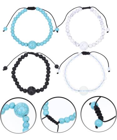 Healifty 4pcs Anti Motion Sickness Bracelet Set - Adjustable Nausea Wrist Bands for Travel - OBX Jewelry Bead Bracelets - Buy Online on GoSupps.com
