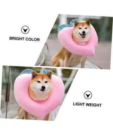 Ipetboom 1pc Pink Cat Headgear Recovery Pet Anti-Lick Lovely Anti-Licking Juicy Peach Neck Dog L Pink - Buy Online on GoSupps.com