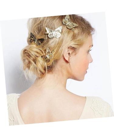 FRCOLOR Hairpin Metal Hair Clip metal hair claw clips head clip decorative hair clips Hairpins hair clips metallic hair clamps Golden hair clip Bobby Pin hollow Headdress - Buy Online on GoSupps.com