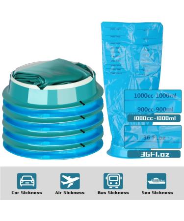 LINXIU Vomit Bags 1000ml - 16 Pack Disposable Emesis Bags for Travel, Car, Motion Sickness - Portable Nausea Barf Bags for Pregnant Women, Morning Sickness - Buy Online on GoSupps.com