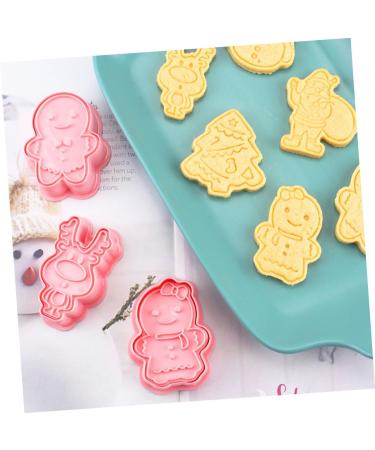 Cabilock 12 Pcs Biscuit Mold Christmas Embossing Mold Silicone Chocolate Mould Tool 3D Pink Pp Household - Buy Online on GoSupps.com