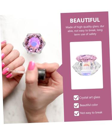 POPETPOP 2 Pcs Nail Art Crystal Cup Glass Dapping Dish Nail Liquid Cup Nail Powder Holder Mini Shot Glass with Lid Crystal Nail Art Cups with Lids With Cover Washing up Crystal Art Glass 7.5x6cmx2pcs Pinkx2pcs - Buy Online on GoSupps.com