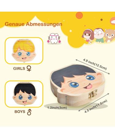 Lattcure Wooden Milk Tooth Box - Perfect Keepsake for Girls & Boys | German Souvenir Christmas Gift - Buy Online on GoSupps.com