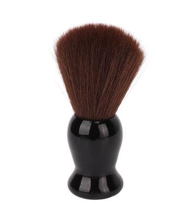 Agatige Beard Brush for Men Soft Brown Nylon Hair Shaving Brush with Black Handle for Home Barber Shop