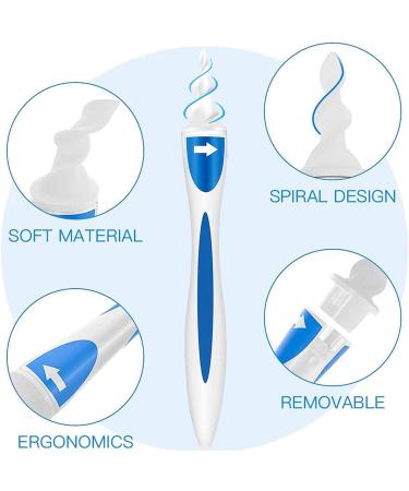Buy Q-Grips Ear Wax Removal Kit | Safe 360 Spiral Silicone Ear Cleaner with 16 Washable Heads for Kids & Adults - Buy Online on GoSupps.com