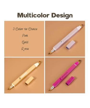 Buy 3-Pack Retractable Lip Applicator Brush Set - Professional Dustproof Makeup Brushes in Pink Red Gold - Perfect for Lipstick & Lip Gloss - Buy Online on GoSupps.com
