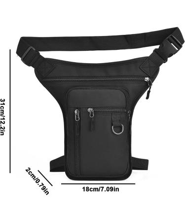 Buy Multi-Purpose Black Leg Bag Pocket for Men & Women | Drop Leg Belt Pockets for Outdoor & Motorcycle Trips - Buy Online on GoSupps.com