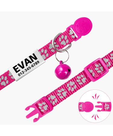 Buy Tagme 2 Pack Katzenollsband - Personalized Cat Collars with Safety Clasp & Bell Hot Pink Standard Size 18-31cm - International Shipping Available - Buy Online on GoSupps.com