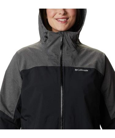 Columbia Women's Evolution Valley II Jacket - Cirrus Grey/Tradewinds Grey - Size 3X - Black/Charcoal Heather - Buy Online on GoSupps.com