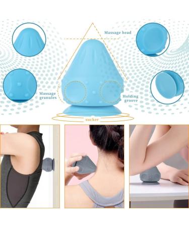 Languo Trigger Point Presser & Suction Trunk Finger Massage Ball - Pain-Free Muscle Relief Device for Back & Feet - Blue - Buy Online on GoSupps.com
