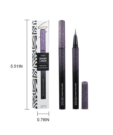 Kilshye Glitter Eyeliner Pen - Shimmering Purple Liquid Eye Liner for Long-Lasting Makeup | Pack of 1 for Women and Girls - Buy Online on GoSupps.com