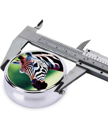 Zebra & Giraffe Round Pill Box | Lightweight Moisture-Proof Portable for Emergency Meds & Fish Oil - One Size - Buy Online on GoSupps.com