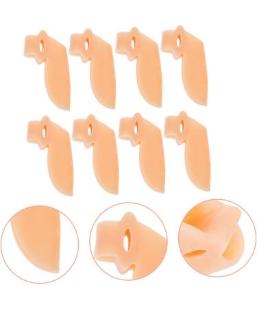 Orthopedic Toe Separator & Thumb Protector - 4 Pairs | Silicone Bunion & Hammer Toe Spacers for Foot Care - Skin Color 7x3.5cm - Buy Online on GoSupps.com