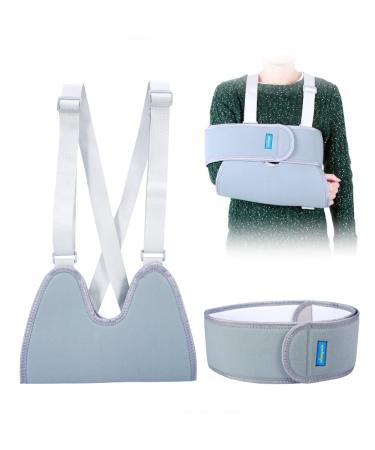 Sonew Arm Sling Shoulder Immobilizer & Rotator Cuff Support Brace | Adjustable Elbow Support for Men & Women - International Shipping Available - Buy Online on GoSupps.com